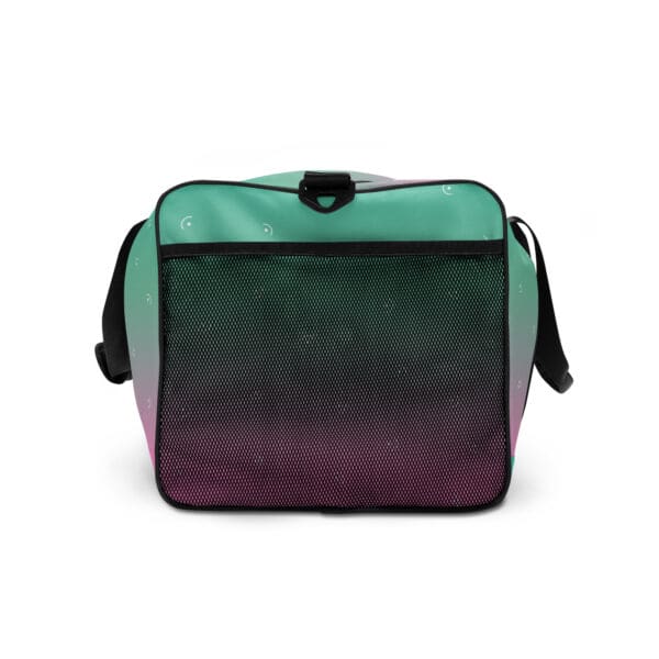 Green and pink ombre mesh bag.