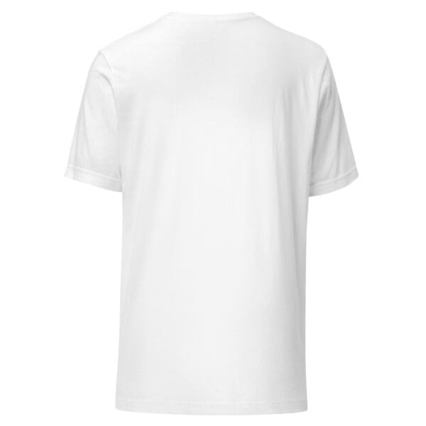 White blank t-shirt back view.